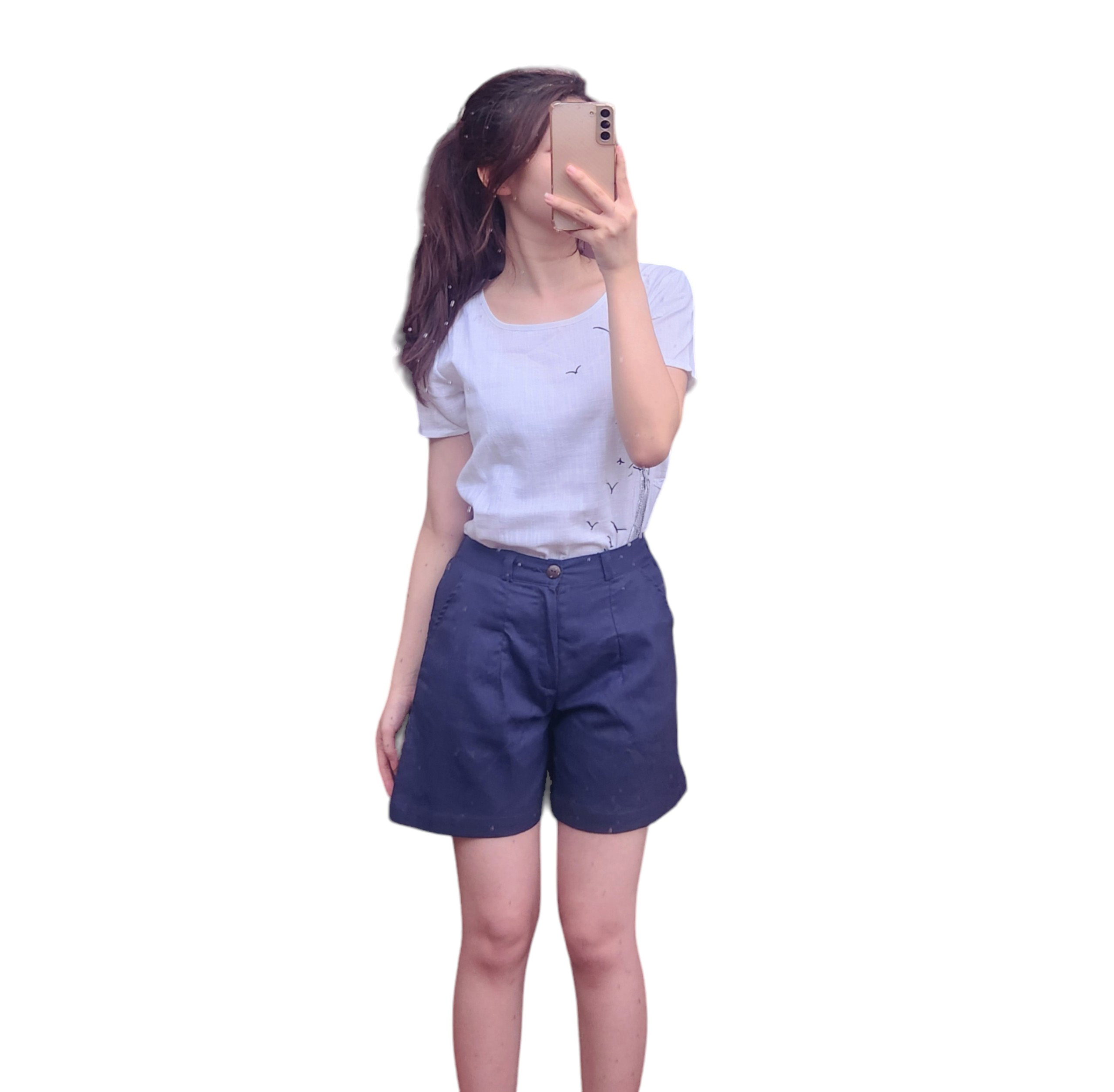Hình ảnh Quần linen short nữ ĐŨI VIỆT ống rộng nhiều màu cho các nàng lựa chọn, phù hợp với mọi dáng người và dễ mặc QD21 