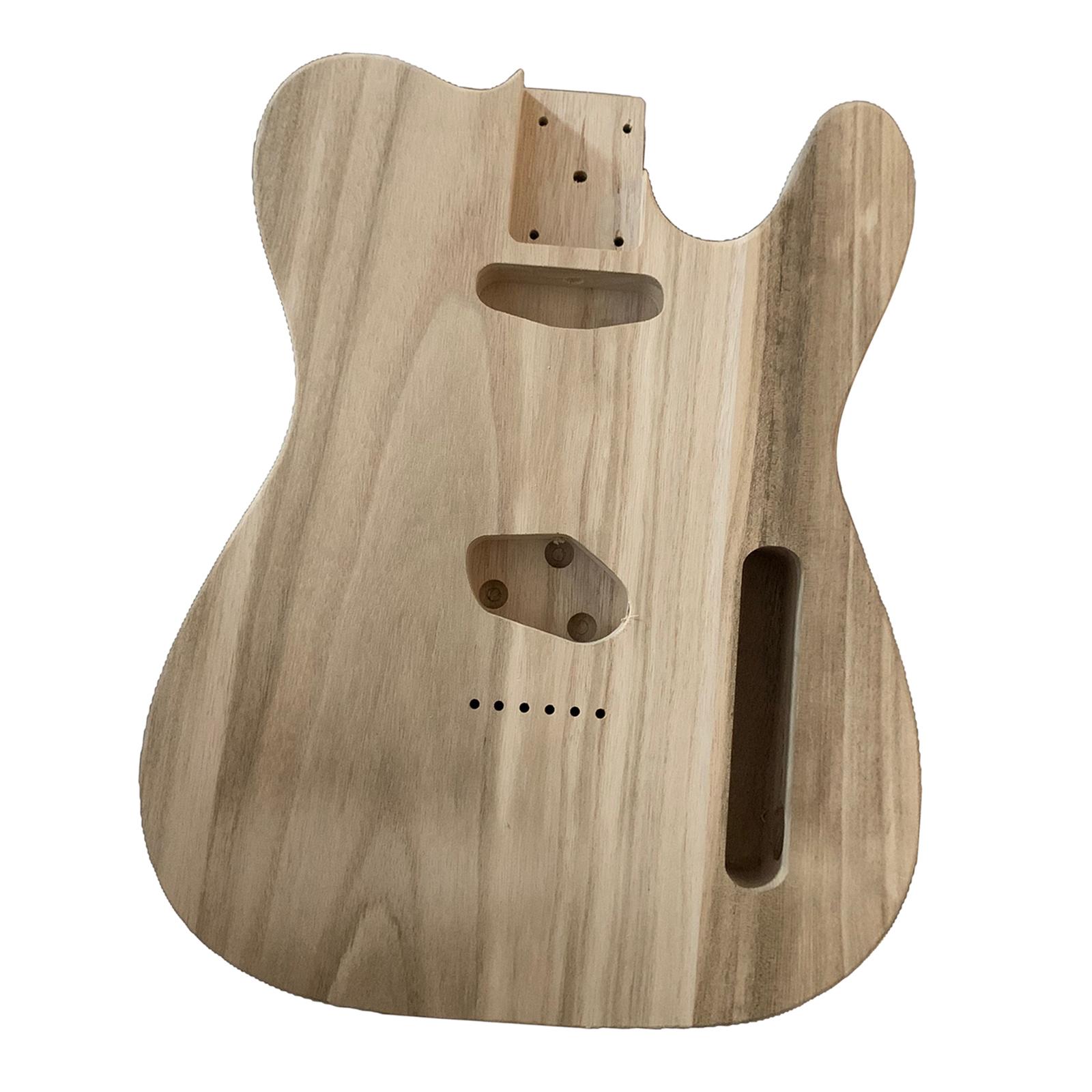 Electric Guitar Body T-Style Maple Empty Guitar Barrel to T Style Electric Guitar DIY Parts, 39*32*4.2CM