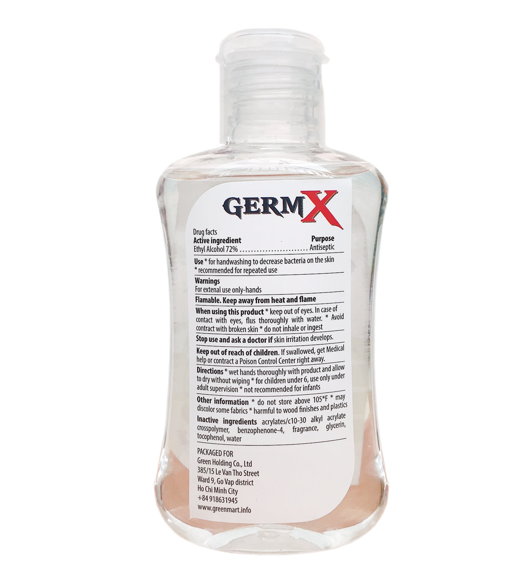 Gel rửa tay khô Aerho GermX diệt khuẩn làm mềm da tiêu diệt đến 99% vi khuẩn 70ml (Hương Baby)