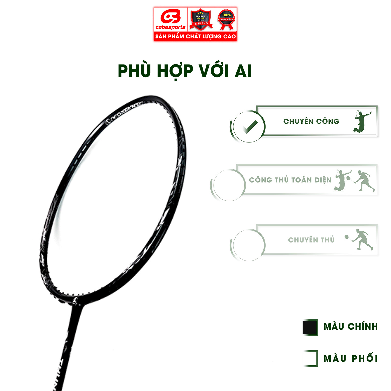 VỢT CẦU LÔNG PROKENNEX THUNDER 7003 CHẤT LƯỢNG CHÍNH HÃNG ĐÃ ĐAN LƯỚI TRỢ LỰC - Tặng kèm quấn cán và túi vải Cabasports