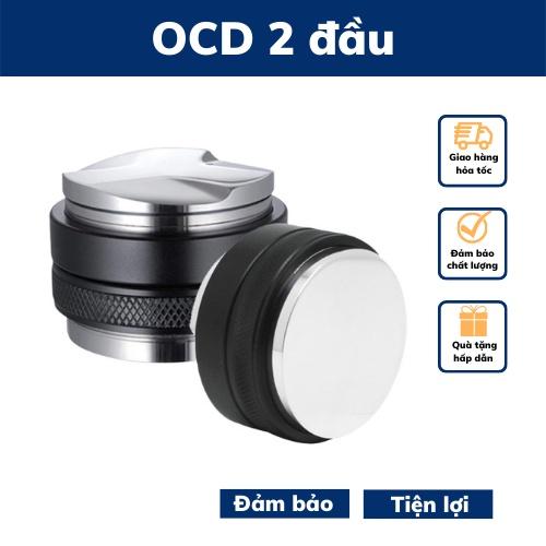 Tamper OCD 58mm hai đầu hình xoáy dụng cụ nén cà phê 3 lưỡi pha Espresso cafe Arabica Inox cao cấp tiện lợi chính hãng