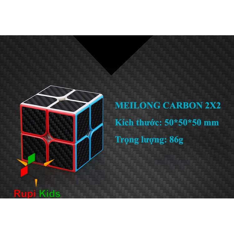 Đồ chơi ảo thuật Rubik 2x2 Carbon Meilong 2 Fibre sticker