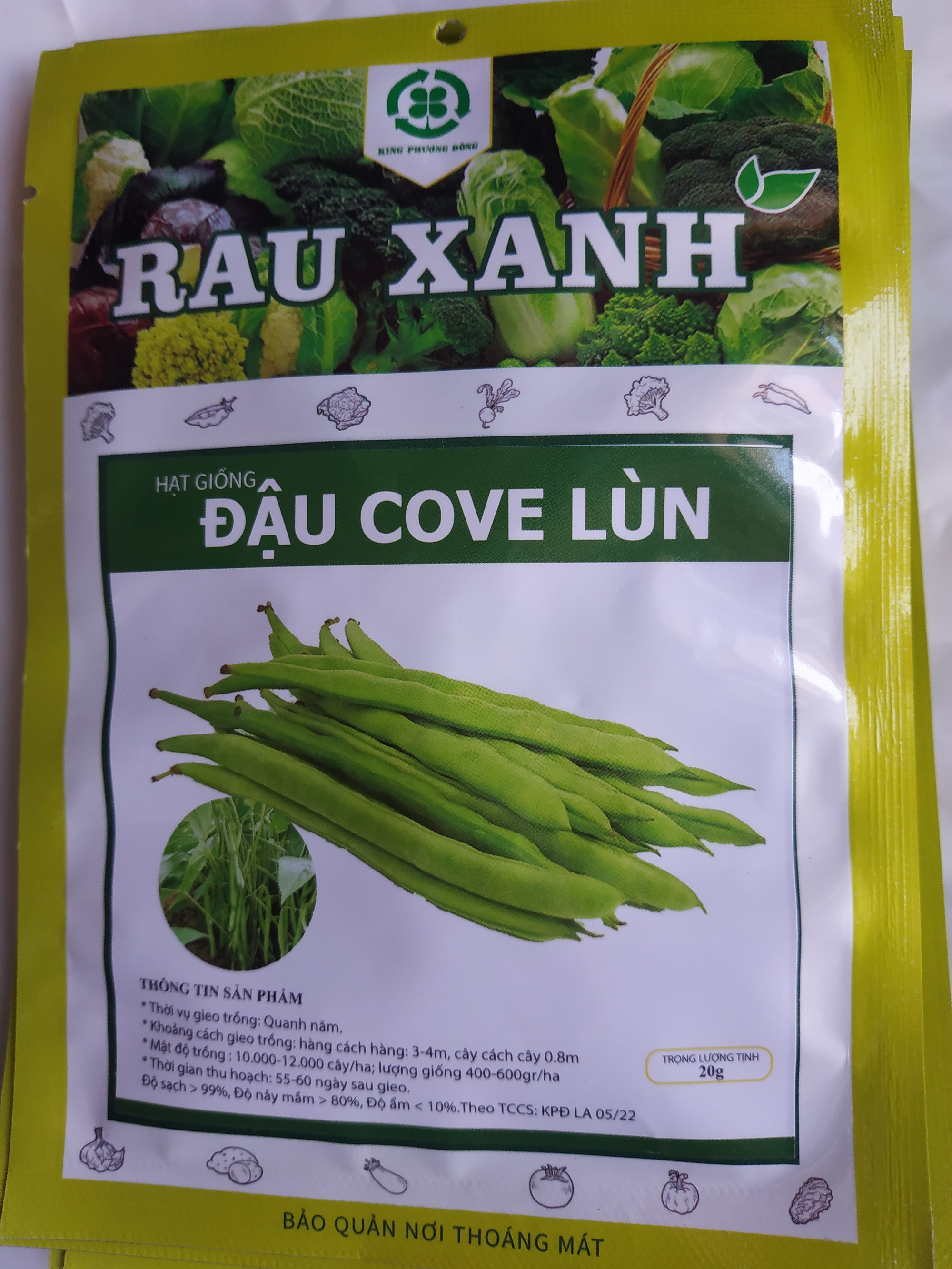 Hạt giống ĐẬU COVE LÙN - gói 20 gram