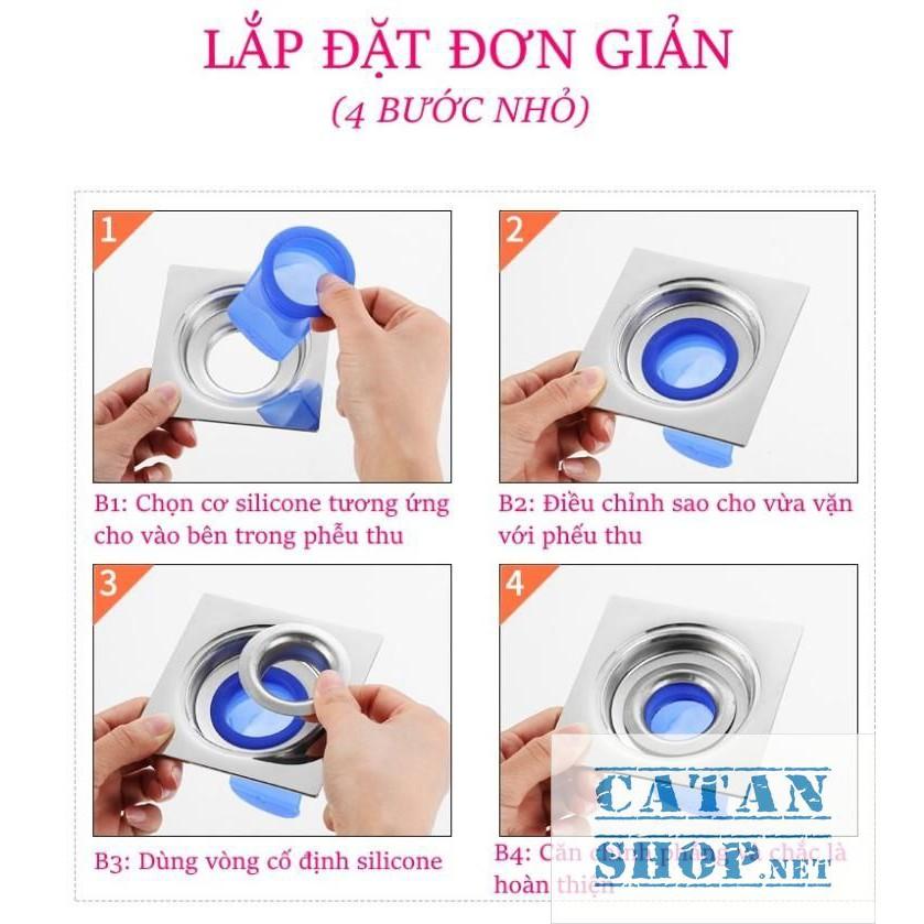 Phễu, bậu ngăn tóc, dụng cụ chặn rác, Bộ Van Ngăn Mùi Hôi Cống , chống mùi hôi từ cống thoát nước, lưới lọc GD359-CMCong