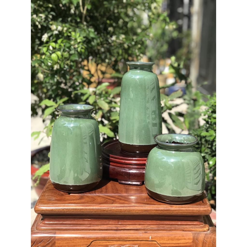 Bộ Ba Bình Bát Trang Trang Trí Cấm Hoa Decor
