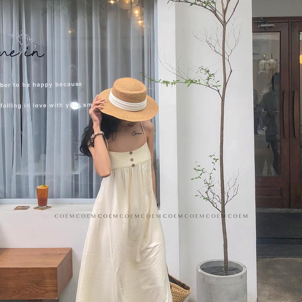 Đầm Hai Dây Suông Dáng Dài Chất Liệu Linen Cao Cấp CO EM Thiết Kế