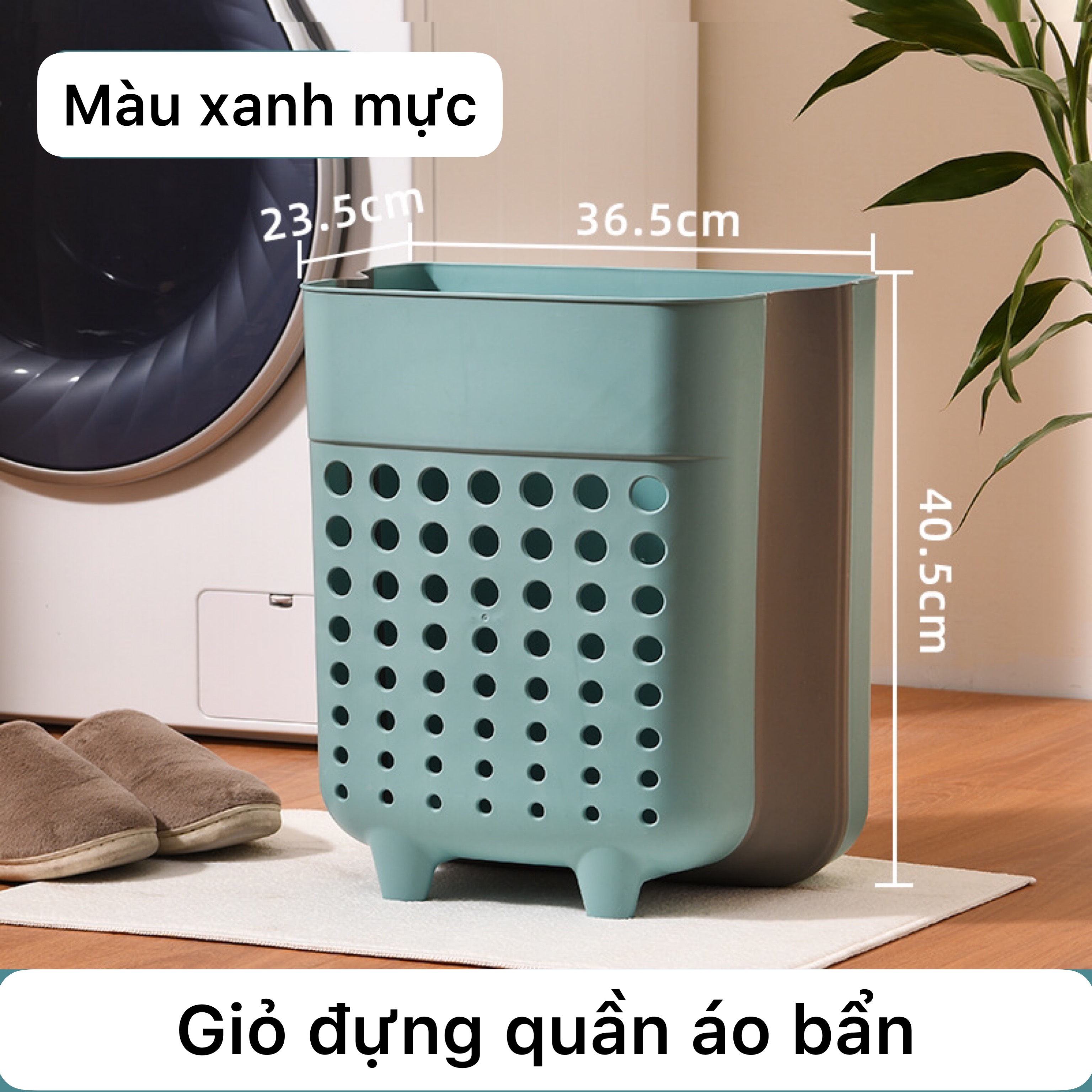 Giỏ đựng quần áo bẩn dơ , đồ giặt dán tường phong cách Bắc  Âu