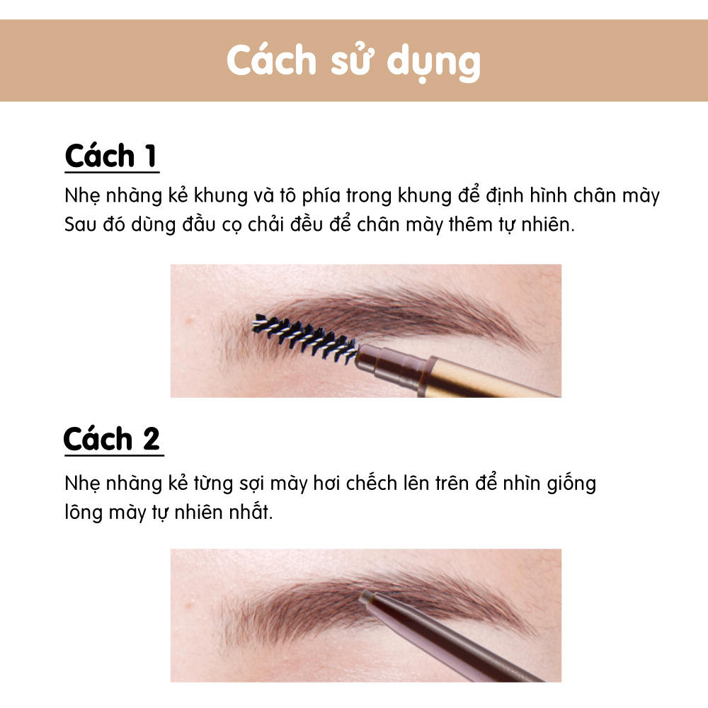 Chì Kẻ Mày Cathy Doll Skinny Brow Pencil Siêu Mảnh 0.05g