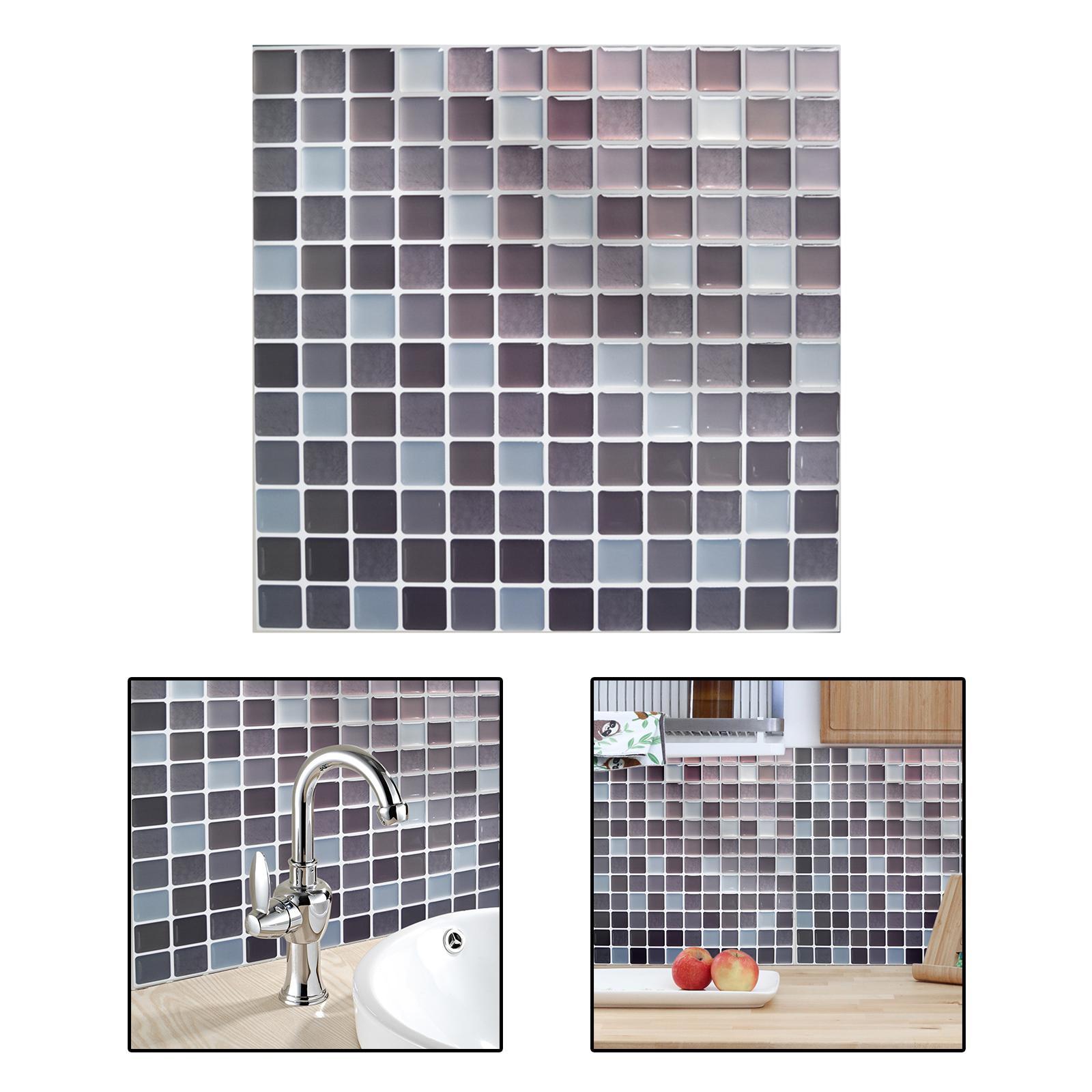 Wall Tile Sticker Waterproof Wallpaper for Home Bathroom Kitchen Decor