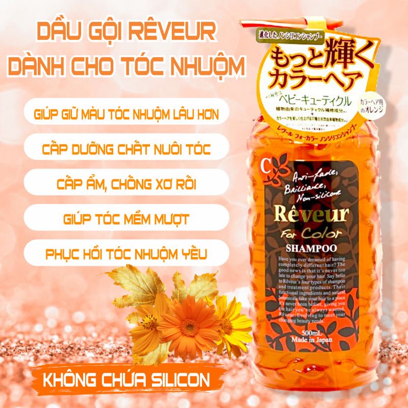 Dầu Gội Đầu Phục Hồi Tóc Dành Cho Tóc Nhuộm Rêveur For Color Shampoo 500ml