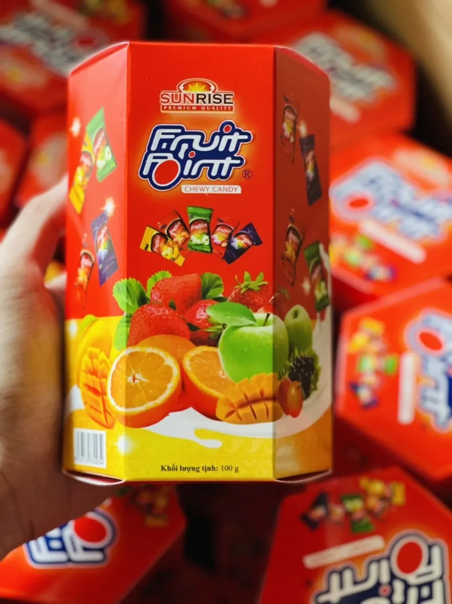 kẹo mềm trái cây fruit point hộp 100g