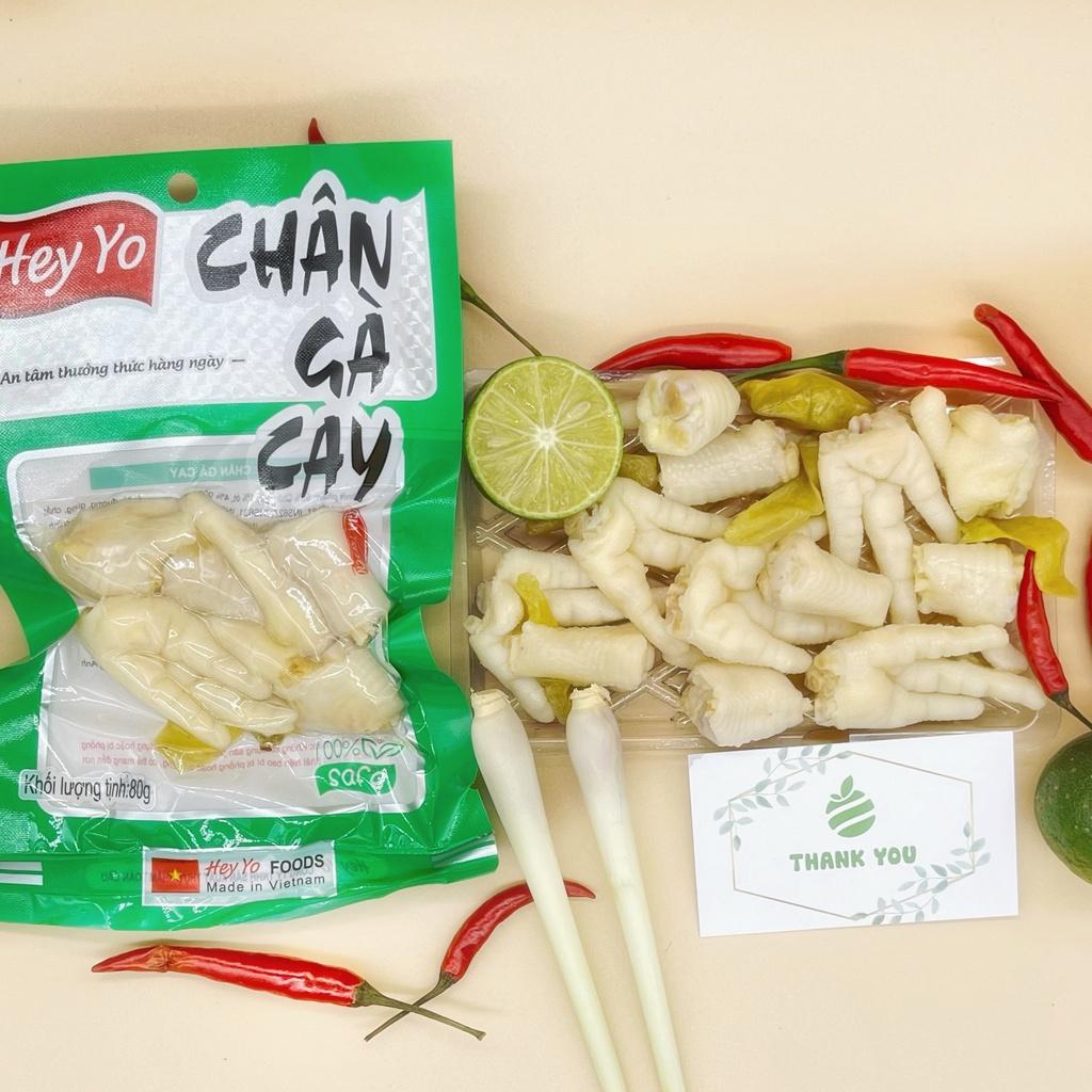 Chân gà cay xả ớt heyyo siêu ngon 80g đồ ăn vặt chân gà Việt Nam giai giòn sần sật,đảm bảo vệ sinh an toàn thực phẩm