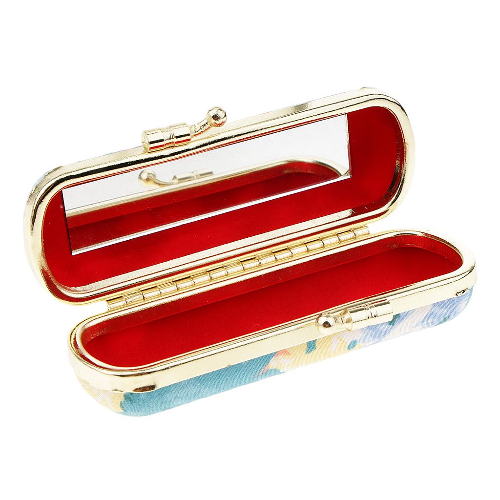 Beauty Design Lipstick Lip Gloss Case Storage Box Balm Holder With Mirror