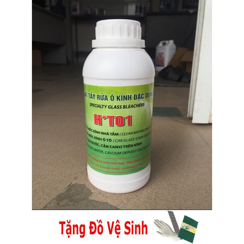 Siêu Chất Tẩy Cặn Canxi Trên Kính HT01 Loại 500ml, Tẩy Trắng Thiết Bị Phòng Tắm