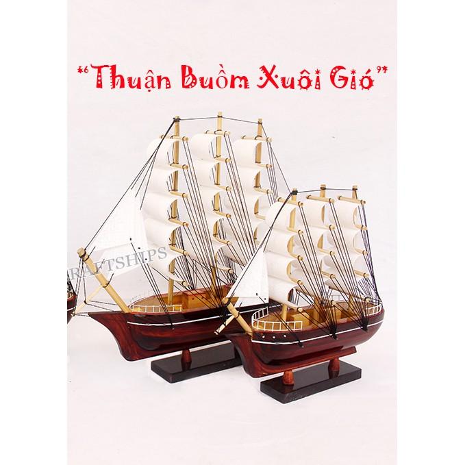 Combo 2 thuyền buồm mô hình màu trắng 25cm & 20cm