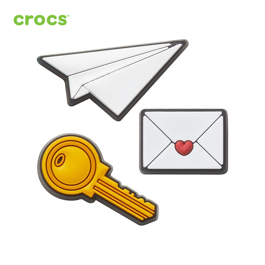 Sticker nhựa jibbitz unisex Crocs Key To My Heart 3 Pcs - 10008860