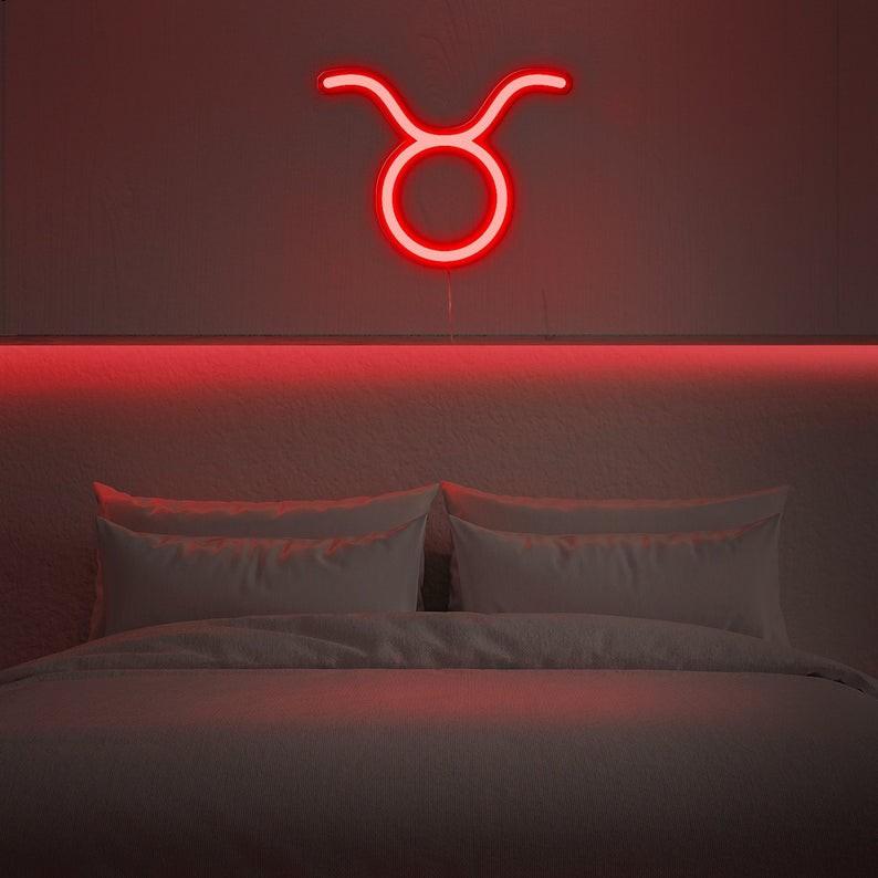 Đèn LED neon sign hình CUNG KIM NGƯU | Sử dụng điện 12V | Chuyên dùng trang trí tường, trang trí phòng ngủ, trang trí nhà , trang trí quán coffee, trang trí cửa hàng.