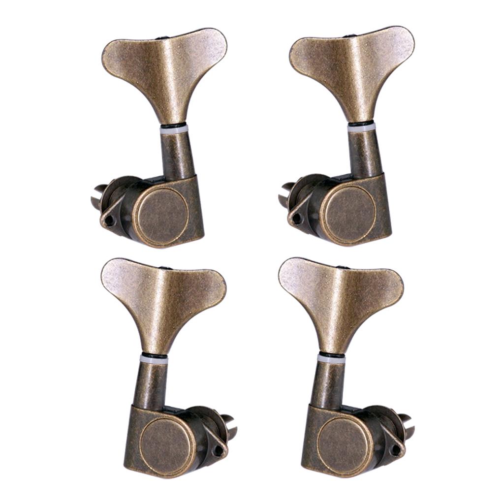 Đuôi Cá Nút Bass Dây Đàn Guitar Tuner Chốt Khóa Máy Đầu 2L2R Vàng Đồng
