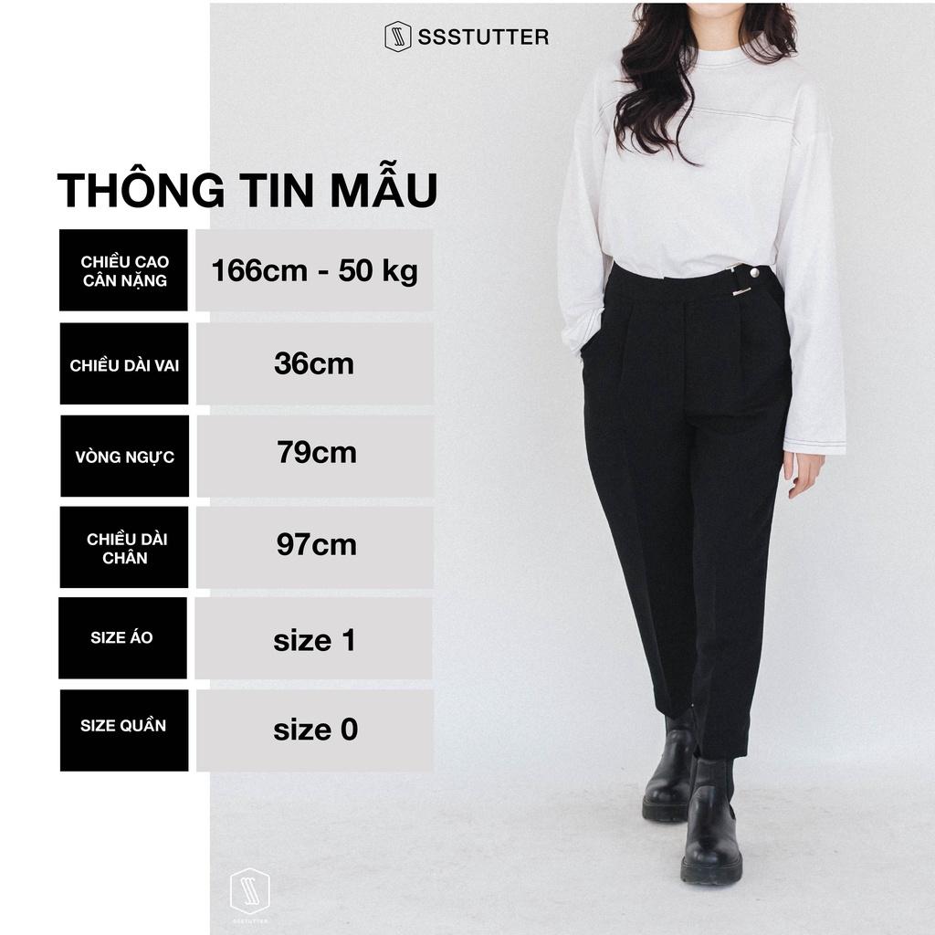 Quần dài nữ SSSTUTTER dáng ôm đính kèm đai Side Pants / her