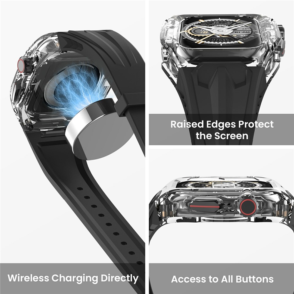 Ốp bảo vệ kiêm dây đeo Rugged Design cho Apple Watch Series 4,5,6,7,8,9,10,11 &amp; Apple Watch Ultra 1,2,3 - Hàng Chính Hãng