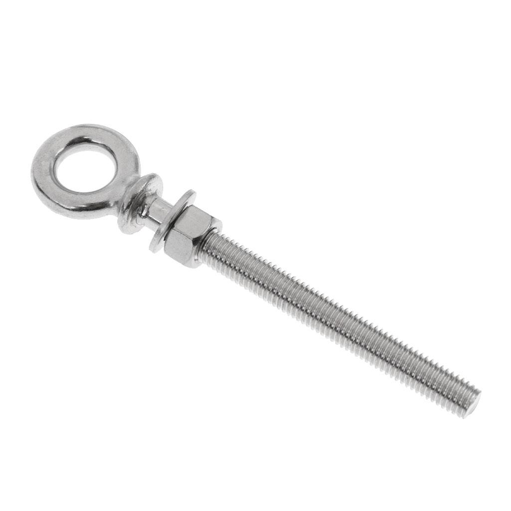 4x316 Stainless Steel Long Lifting Eye with Nut And Washer M12 X 120mm