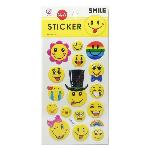 Bộ 3 Sticker Mặt Cười (Mẫu Sản Phẩm Giao Ngẫu Nhiên)