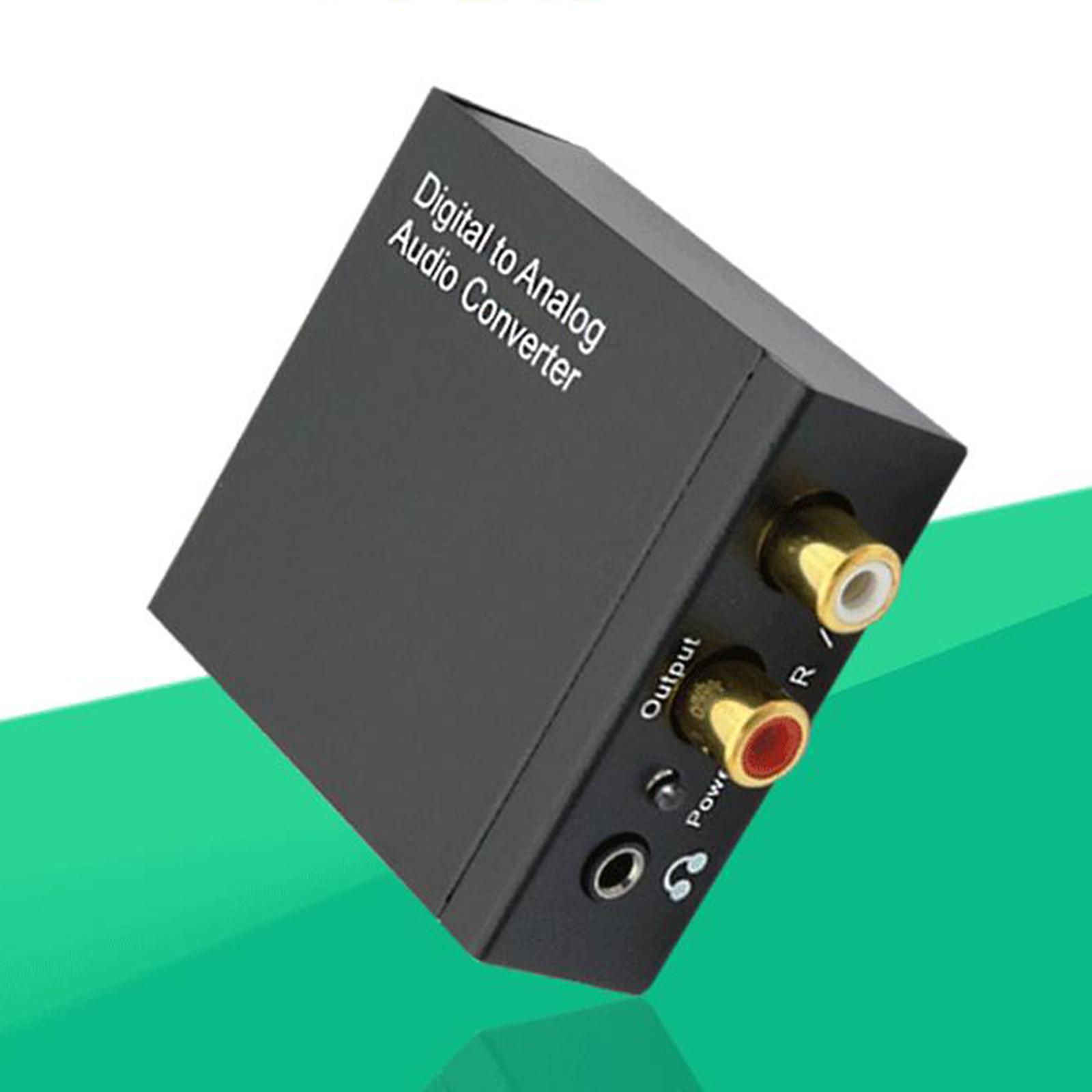 192KHz Digital to Analog Audio Converter DAC Digital SPDIF Optical to Analog L/R RCA Converter Toslink Optical to 3.5mm Jack Adapter for HD DVD PS4