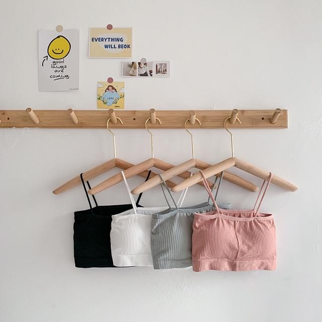 Áo ngực bra thun tăm hai dây cơ bản - áo lót cotton dành cho học sinh A809