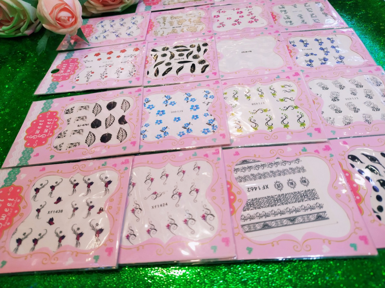 COMBO 2 bộ sticker dán móng tay kiểu họa tiết