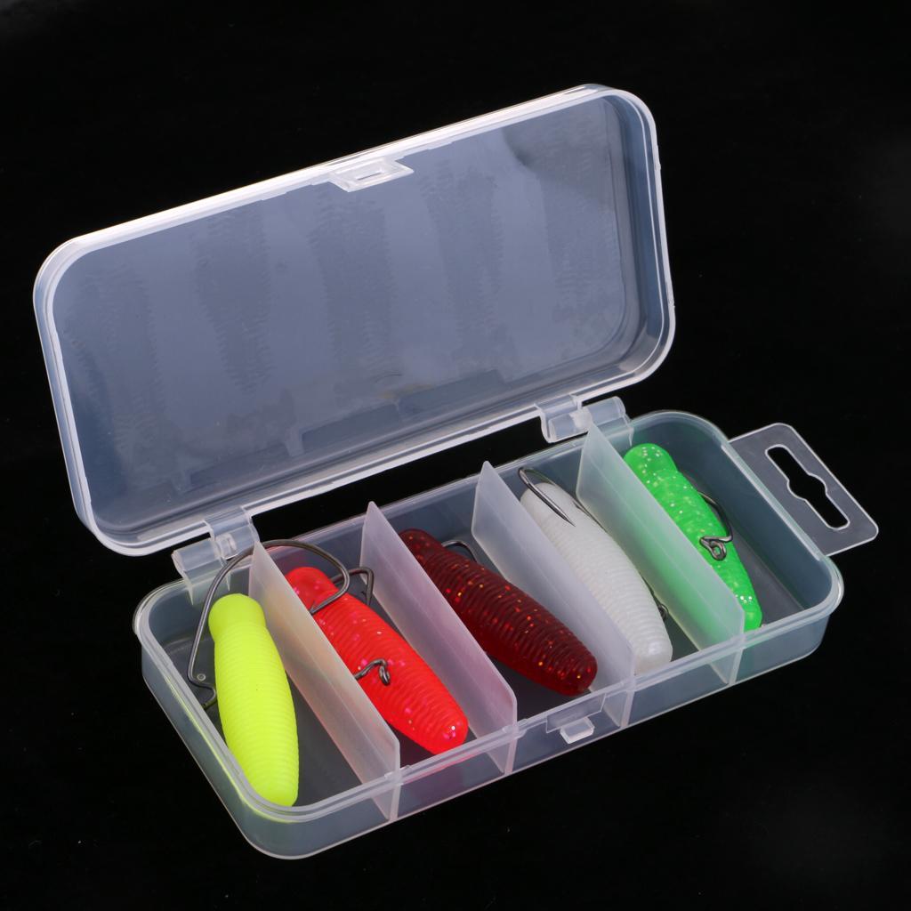 5 Pieces Artificial Soft Pupae PVC Plastic Fishing Lure Simulation Fishing Bait