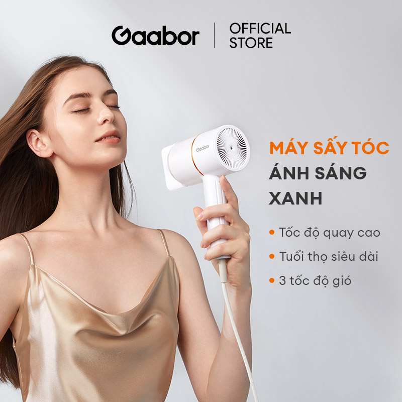 Máy sấy tóc 2 chiều GAABOR GHD-N700A ánh sáng xanh 3 mức gió cao cấp - Hàng chính hãng