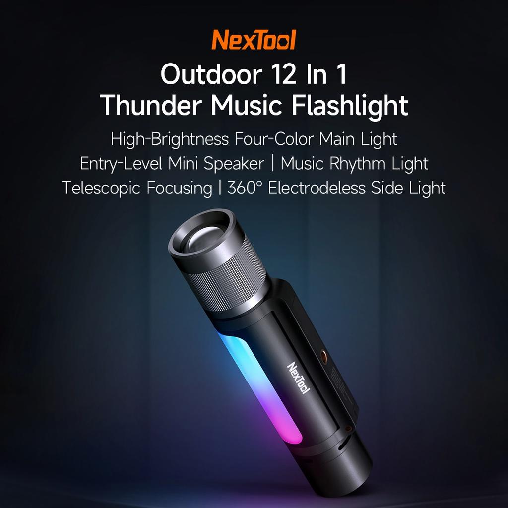 Đèn Pin Xiaomi Youpin NexTool 12 Trong 1 Kèm Loa 4 Màu Có Thể Sạc Lại Cho Hoạt Động Ngoài Trời