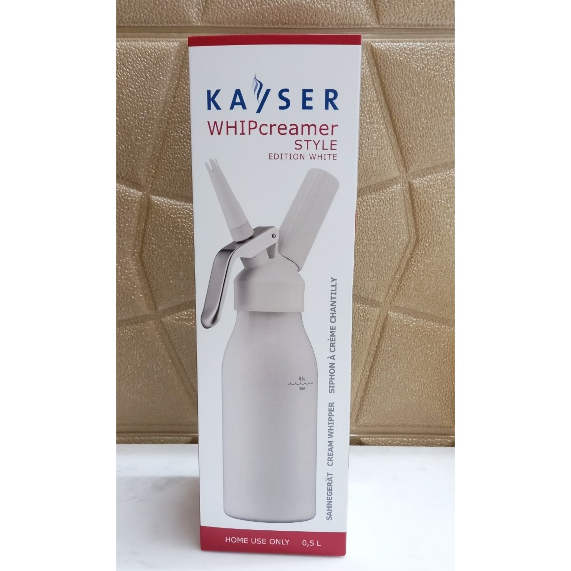 Bình Xịt Kem Tươi bằng Nhôm hiệu KAYSER dung tích 0.5 Lít mã hàng 4955 - Hàng Nhập Khẩu