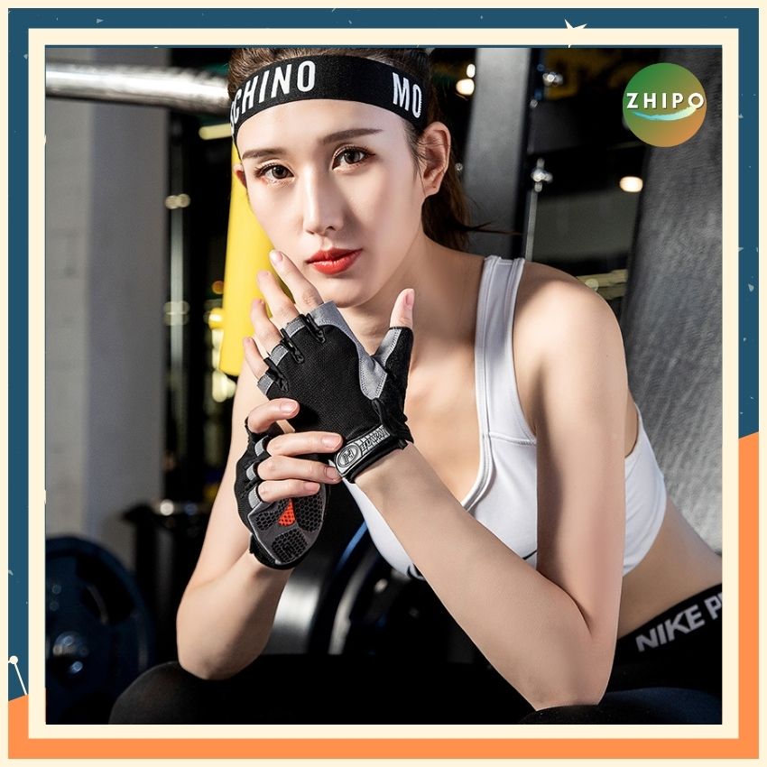 Găng Tay Thể Thao Tập Gym Chuyên Dụng Lót Silicon Thông Thoáng Chống Bám Mồ Hôi Tay