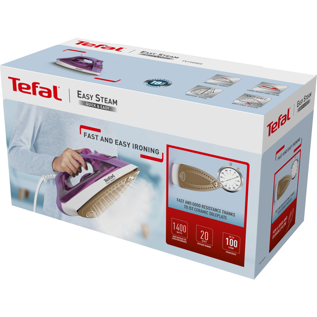 Bàn ủi hơi nước Tefal Easy Steam FV1955E0 - Hàng chính hãng