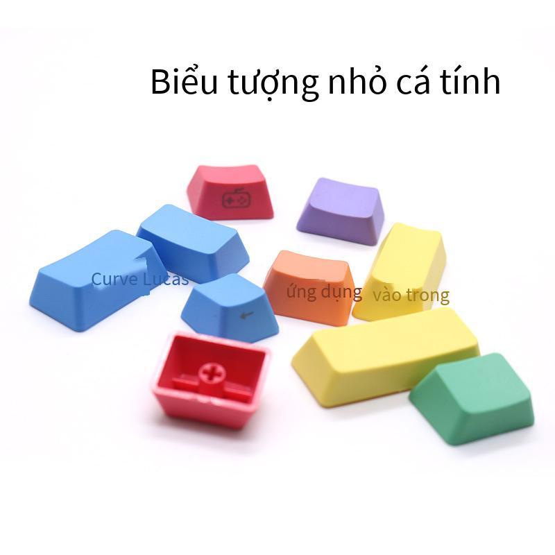 Khuyến mại bàn phím cơ keycap 87/104/108 phím bộ phấn PBT màu sắc cá tính keycap được khắc bên hông không khắc