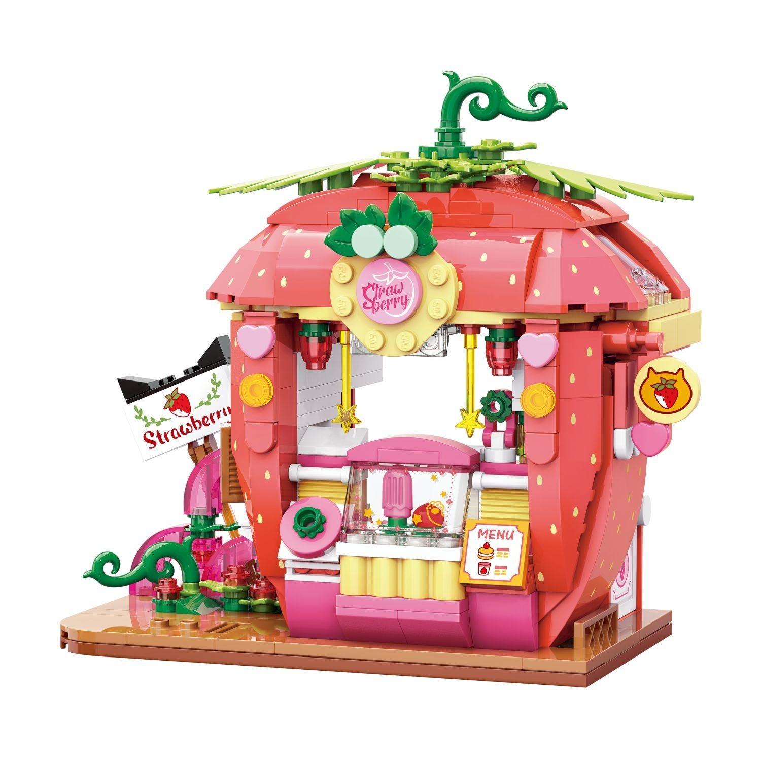 Đồ Chơi Lắp Ráp Lovely Street Tuxedo Cat Strawberry House - Keepplay K28008 (350 Mảnh Ghép)