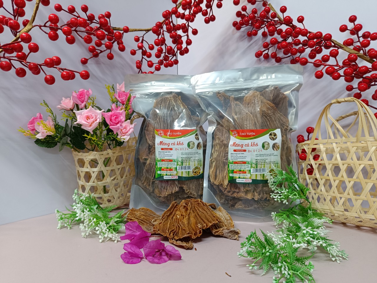 Măng Khô Rừng Cao Bằng 500g, măng tự nhiên ngon giòn sạch không chất bảo quản