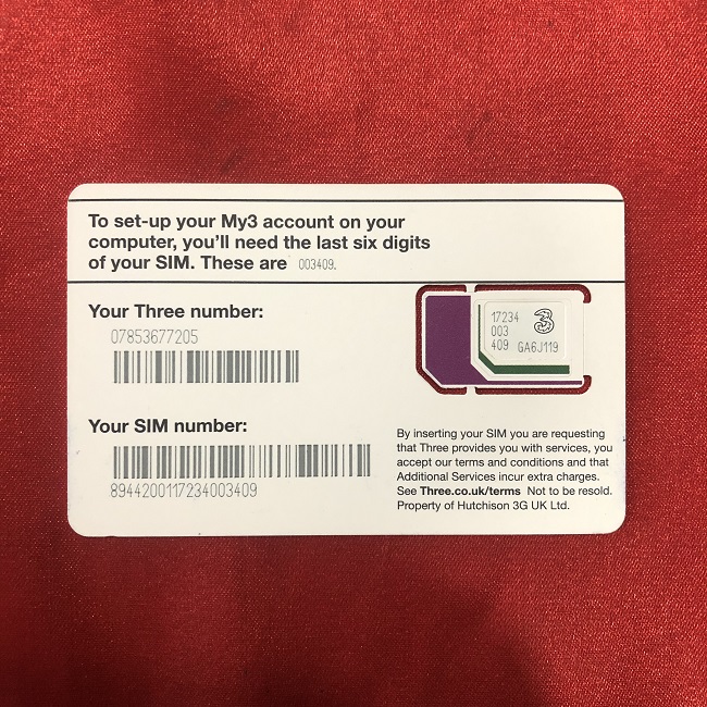 Sim du lịch Sờ cốt len - Scotland 4g tốc độ cao