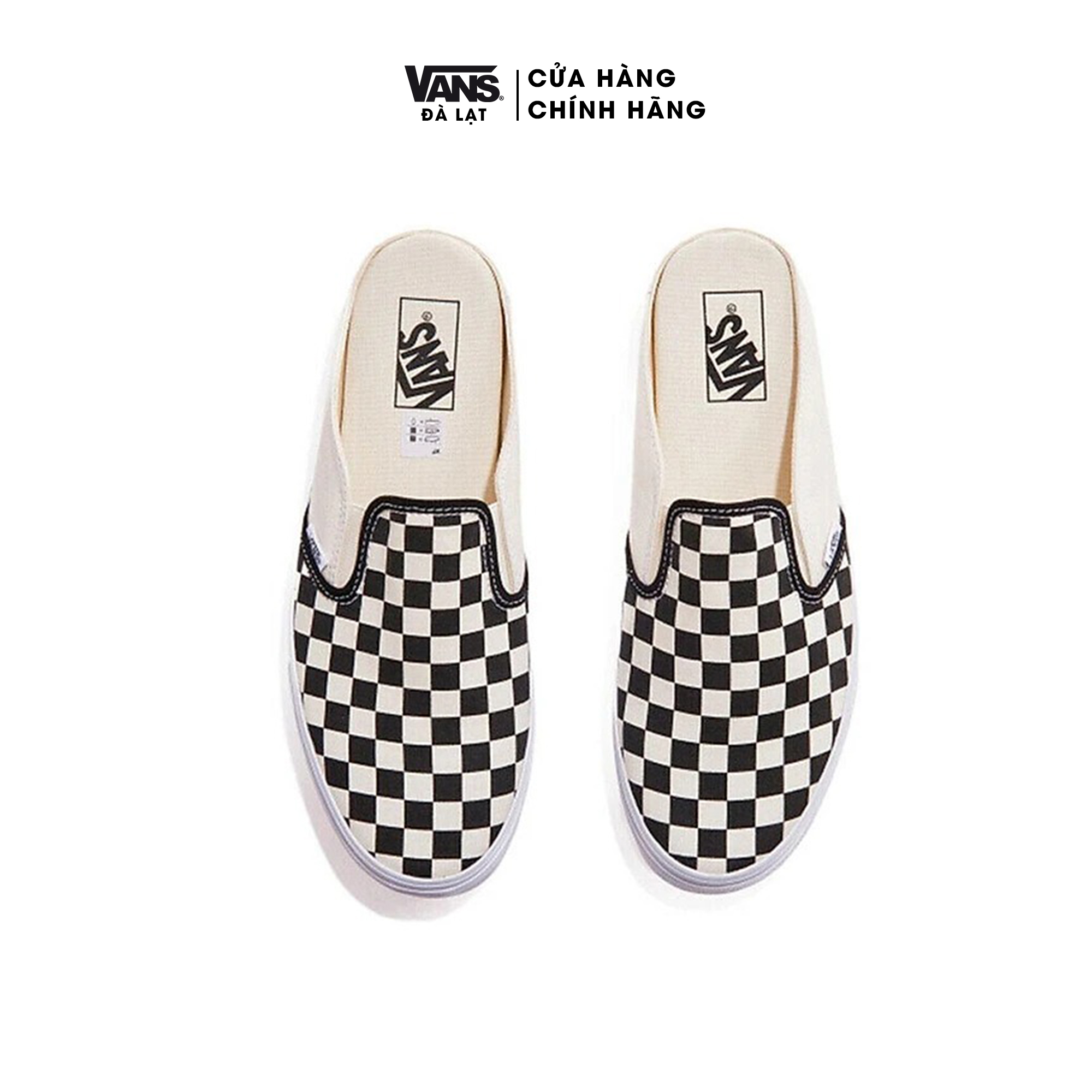 Giày Sneaker Vans Classic Slip On Mule 'Checkerboard Black VN0004KTEO1