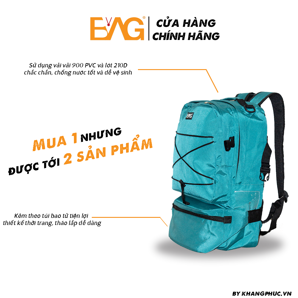 Balo Nam Nữ, Balo Du Lịch 2in1 Chống nước, Chống bám bụi cực tốt - VBAG