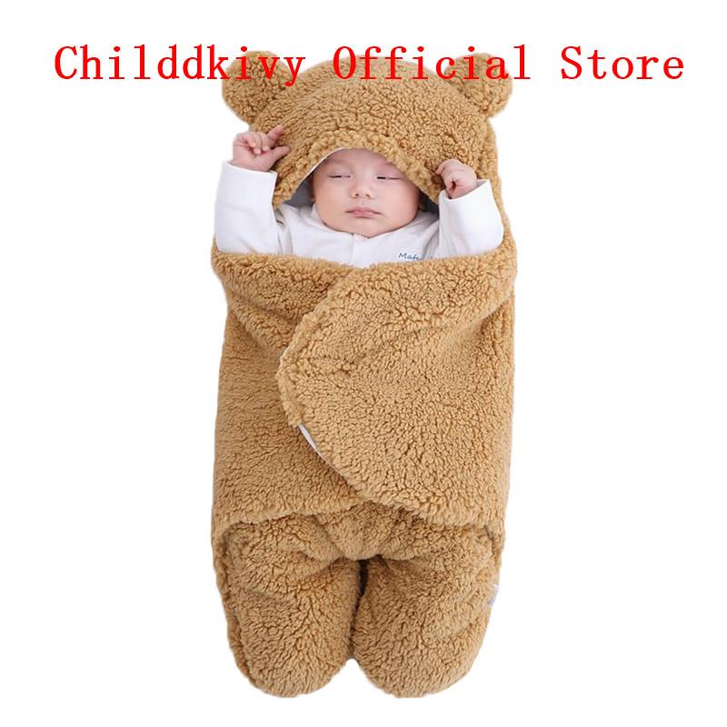 Túi Ngủ Cho Bé Cotton Dày Bé Sơ Sinh Bọc Chăn Mùa Đông Ấm Áp Sơ Sinh Bao Da Mềm Giấc Ngủ Của Trẻ Sơ Sinh Bao Tải 0-9 Tháng