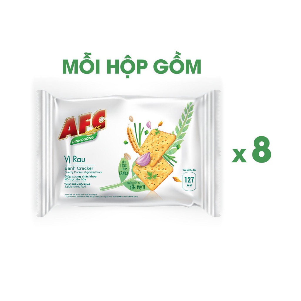 Bánh Quy Rau Củ AFC - Bánh quy dinh dưỡng vị rau củ hộp 172g