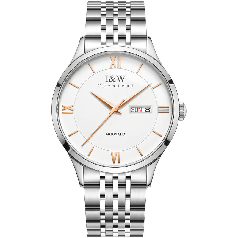Đồng hồ nam chính hãng IW CARNIVAL IW510G-2 Kính sapphire ,chống xước ,Chống nước 30m ,Bảo hành 24 tháng,Máy cơ ,dây kim loại thép 316L không gỉ, thiết kế đơn giản dễ đeo