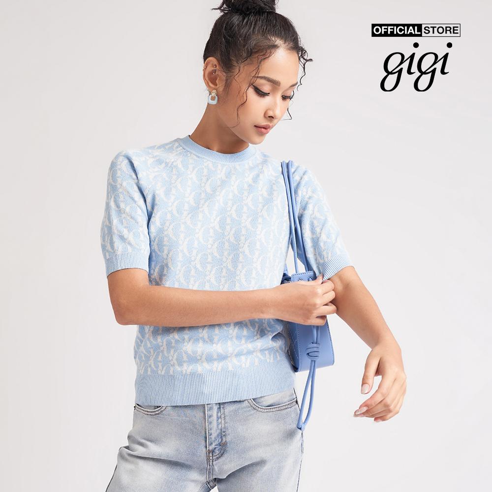 GIGI - Áo len nữ cổ tròn tay ngắn phom ôm thanh lịch G1303K222709