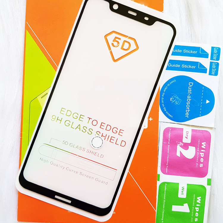 Kính Cường lực 5D Dành Cho NOKIA 7.1 PLUS Full Keo Màn Hình - Màu Đen
