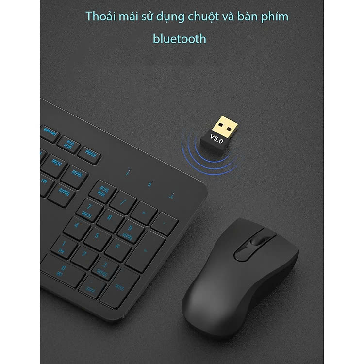 USB BLuetooth 5.0 USB Dongle - Dùng cho PC, Laptop - Kết nối với tai nghe, loa bluetooth, gamepad - Hàng Nhập Khẩu