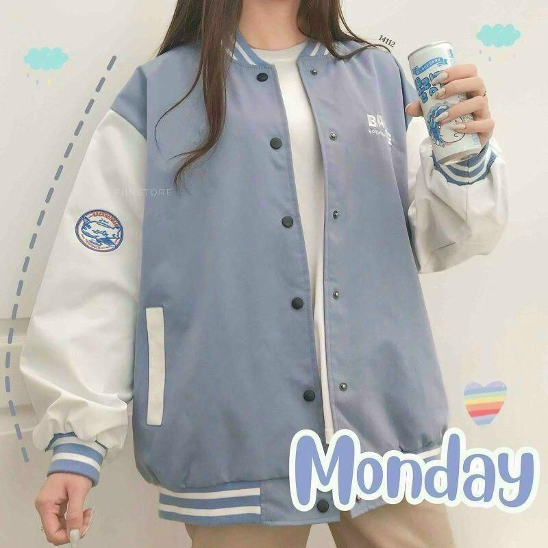 Áo khoác dù bomber FORM RỘNG