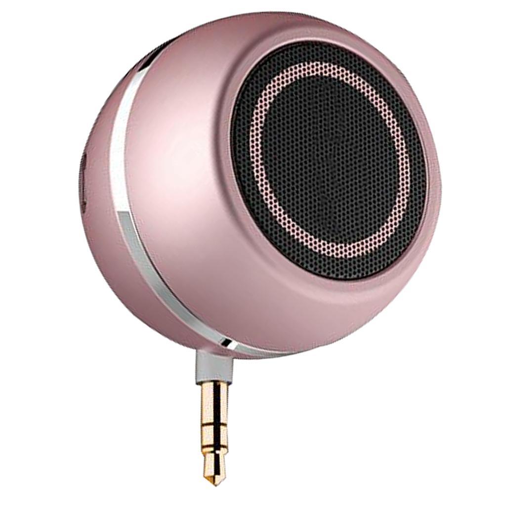 Mini Speaker 3.5mm Jack AUX Music Audio Player for Phone Notebook Rose Gold