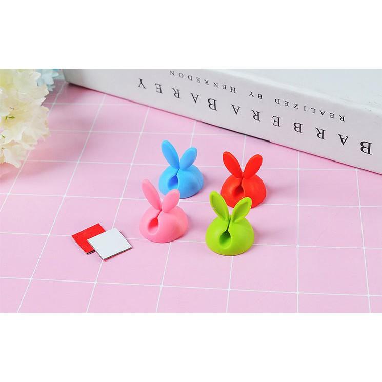 Set 4 Nút Giữ Dây Điện Hình Tai Thỏ